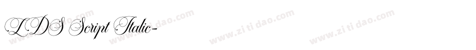 LDS Script Italic字体转换